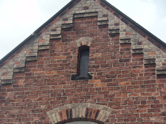 Selby Drill Hall - detail of gable brickwork